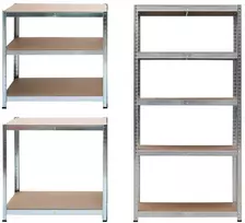 Bauerkraft Metalinė sandėlio lentyna 2in1, 5 lentynos, 180x90x40 cm