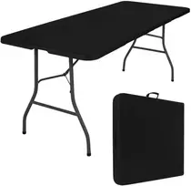 Bauerkraft Didelis sulankstomas sodo banketinis catering stalas 180 cm juodas