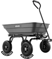 Apverčiamas sodo vežimėlis su greito iškrovimo mechanizmu sukiniai ratai apkrova 181 kg