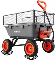 Apverčiamas sodo vežimėlis su tvora ir greito iškrovimo mechanizmu apkrova 362 kg
