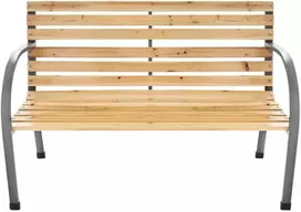Bauerkraft Sodo suolas 120 cm su atlošu, parkinis, medinis, metalinis, terasai, balkonui