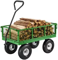 Plieninis sodo vežimėlis su ratais apkrova 30844 kg tempiamas