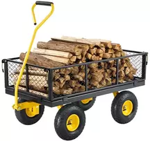 Plieninis sodo vežimėlis su ratais apkrova 40823 kg tempiamas