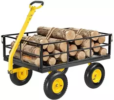 Plieninis sodo vežimėlis su ratais apkrova 54431 kg priekabinis