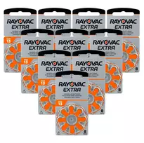 Klausos aparato baterijos – Rayovac Extra Advanced 13, 1.45 V, 80 vnt.