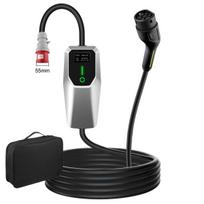 Type 2 EV Mobile Wallbox Elektromobilių įkrovimo kabelis - Junsun 2 tipo, 11 kW, 6-16 A, 3 fazė, 4 m, cee kištukas, IP65, 400v