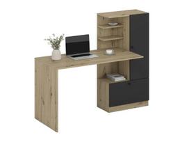 Kompiuterinis stalas Hobas, 150x62x120 cm, rudas/juodas