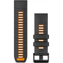 Garmin 26mm QuickFit Silicone Strap Graphit/ Orange