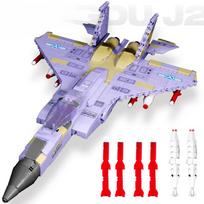 Military Air Force Weapons Series Building Blocks Chopper Aircraft Bricks Jet Plane Toys Birthday Gift for Boy white