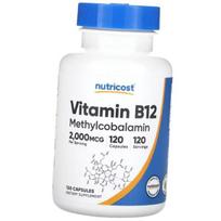 Vitaminas B12, Metilkobalaminas, Vitaminas B12 2000, Nutricost (36647046) 120caps