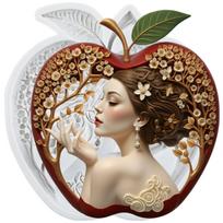 Apple Silicone Molds Girl Fondant Mold Cake Decorating Tools Cupcake Topper Candy Chocolate Gumpaste Mold pilka spalva