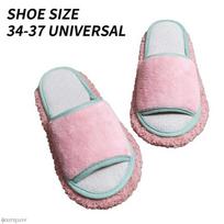House Detachable Floor Foot Shoes Lazy Polishing Cleaning Microfibre Mop Slipper Mopping Shoes S pilka