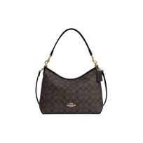 Coach Laurel 31 Didelės talpos rankinė-krepšys, nuimama peties rankena, su parašu padengtas drobės ir lygios odos, moteriška rankinė CR149-IMAA8 Basic Set (Bag+Dust Bag) gray