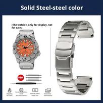 SEIKO No. 5 Laikrodžio apyrankė Raudona Dantyta Vandens Dvasia Mažas Monstras SRP307 313 SKX779 SKX781 dirželis Nerūdijančio plieno grandinėlės apyrankė Width 20mm sidabras