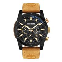 Timberland Sherbrook serijos laikrodis Kvarcinis mechanizmas Odinis dirželis Juodas ciferblatas Trys akys Daugiafunkcis kalendorius Mados tendencija Karinis stilius TDWJF2001801 TDWJF2001801 black