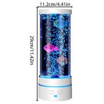 LED Fish Lamp Ambient Night Light Remote Control 17 Color Changing Decorative Lights Fish Tank Kids Gift For Bedroom Desktop balta