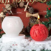 3D Pasidaryk pats Kalėdų eglutės burbulo žvakės silikoninė forma Elnio žvaigždės burbulo žvakės forma Kalėdinė dovana Torto šokolado forma Muilo formos ZL-78 black