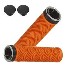 Cycling Handlebars Grip Handle Sleeves Antislip Soft Sleeve Bicycles Handle Grip Cover Bicycles Handlebars End Grip orange