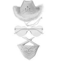 Cow Print Cowboy Hat For Western Theme, Wild West Party Supplies, Halloween Costume Dress-up - DD hat juoda balta spalva