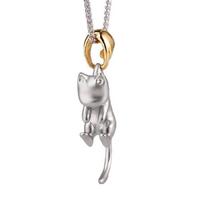 Cat Pendant Necklace Choker Cute Animal Jewelry Simple Clavicle Chain Necklace 1