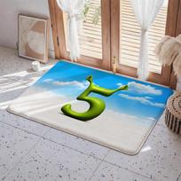 Cartoon S Shrek Floor Mat Eco  Flannel Doormat Non Slip Odorless Indoor Floor Rug Soft Short Plush Home Mat 50x80cm