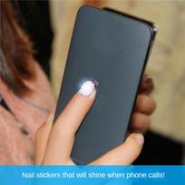 50Pcs NFC Flash Nail Sticker LED Bare Chip Intelligent Luminous Nail Lamp Nail Sticker Enhancement, White Light balta