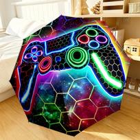 Neon Gaming Controller Umbrella 8-Frame for Travel, camping, Casual Lightweight Portable Umbrella, Essential for every family Holidays Gift