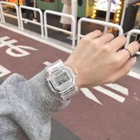 Skaidrus vasarinis laikrodis Elektroninis poliuretaninis riešinis skaitmeninis laikrodis (47971875) Transparent digital watch