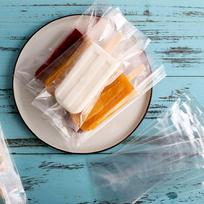 100PCS/lot Disposable Frozen Plastic Fridge Popsicle Storage Refrigerator Ice Cream Bags white