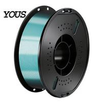 Smooth Printing Filament Dual Color Silk 3D Printer Filament, 1.75mm 1kg Spool for High Easy Print Speed Printing, Two-Tone DIY Projects, Models gray