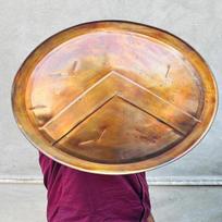 Handcrafted Spartan Shield Medieval Knight Warrior Costume, 45.72 cm beige