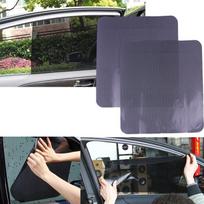 2 vnt. Automobilio šoninio lango tinklelio plėvelė, priekinio stiklo tinklelis, apsauga nuo saulės, lipdukas, apsauga nuo UV spindulių black