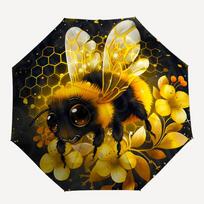 1pc Bumblebee Flowers Pattern Umbrella  Automatic Opening and Closing Umbrella, High quality Umbrella, Ideal Gift for Her 298 yellow