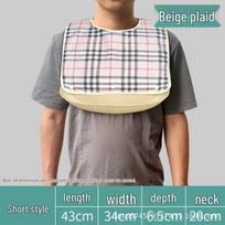 Waterproof Silicone Meal Bib for Elderly Adults - Large Size gray