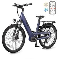 Elektrinis dviratis VITILAN L5, 500W variklis, 48V 15Ah baterija, maksimalus greitis 40 km/h, važiavimo atstumas 100 km, 26x 2,4 colio padangos mėlyna