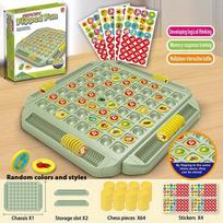 4 Player Interactive Memory Matching Board Game - Colorful Fruit & Animal Sliding Puzzle for Family Fun,Ideal for Kids yellow