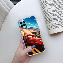 Cars Lightning McQueen Transparent Phone Case for Samsung Galaxy A04 A04S A14 A23 A34 A54 M23 M33 M52 M53 Galaxy A04 red