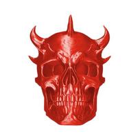 Trailer Dust Cover Horned Demon Skull Tow Cover Heavy-Duty 3D Printed One-Piece Molded Tow Bar Cap Matte Texture Trailer Accessory
