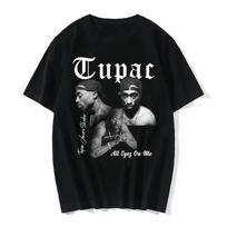 Gangsta Rap West Coast Hip-Hop 2Pac Tupac Album Poster Graphic Print T-Shirt Men Women Harajuku Fashion Loose Casual Oversized Top Summer New Tee 4XL black