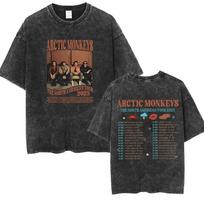 Arctic Monkeys Lyrikos Doodles Vintažiniai Išplauti Oversized Juodi Marškinėliai Indie Roko Gerbėjams Unisex Gatvės Apranga S black