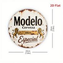 Vintažinis 1925 m. Modelo Especial alaus metalinis ženklas Replica Sunkaus aliuminio sienos dekoras Plaketas Kolekcionuojamas Baras Kavinė Garažas Vyriškasis urvas Dovana 20x20 beige