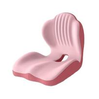 Ergonomiška sėdynės pagalvėlė su juosmens atrama, kvėpuojanti biuro kėdės pagalvėlė nugarai ir sėdmenims, didelio tankio atminties putplasčio sėdynės pagalvėlė automobiliui, namams rožinė
