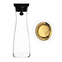 Glass Water Pitcher, Heat Resistant Cold Brew Jug with Lid, 800ml/1200ml/1500ml Large Iced Tea Carafe for 800ML auksinė