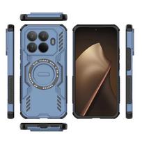 Rugged Armor Protect Back Cover For Xiaomi 15T Pro 17 ProMax Redmi Note 15 Pro Plus 15 15C Magnetic Wireless Charging Phone Case Xiaomi 17 Pro mėlyna