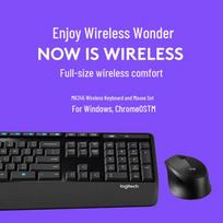 Logitech MK345 Wireless Keyboard and Mouse Combo juoda