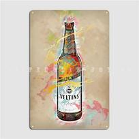 Veltins Poster Metal Plaque Club Home Living Room Custom Wall Decor Tin Sign Posters 20X30CM beige