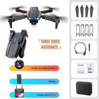 Naujas E99 Pro RC Mini Drone 4K vienos / dviejų kamerų WIFI FPV sulankstomas keturkopteris profesionalus aerofotografijos malūnsparnio žaislas Dovana Black single camera