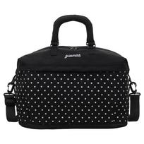 Polka Dot Travel Duffel Bag for Women, Large Capacity Expandable Gym & Weekend Luggage Tote with Shoulder Strap