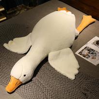50-160cm Large Brown Hug Animal Duck Kawaii Giant Goose Plush Toy Sleeping Pillow Big Soft Stuffed Doll Party Gift for Boy Girls 50cm balta