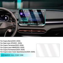 Protective Screen Cover for Seat Leon ST Cupra Formentor Leon MK4 Born Terramar 2025 - Navigation Tempered Glass Interior Cover gps screen film / for Leon MK4 balta